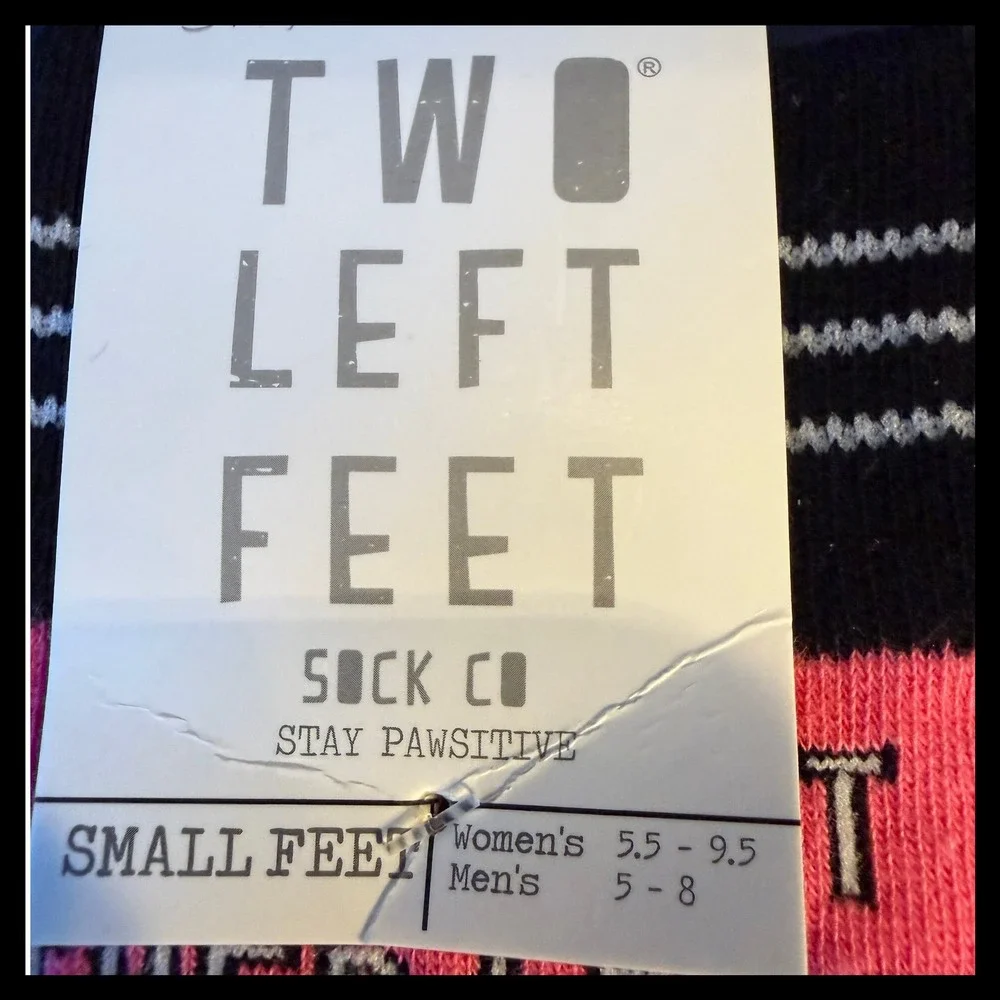 NWT Two Left Feet Sock Co Small Feet Cat Therapist Shark Great White